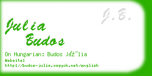 julia budos business card